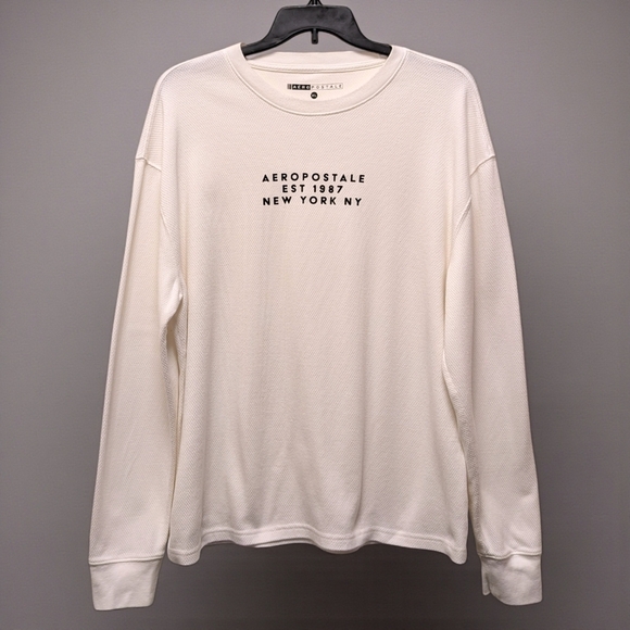 Aeropostale Other - Aeropostale White Crew Neck Long Sleeve Soft Thermal Pullover Men's XL